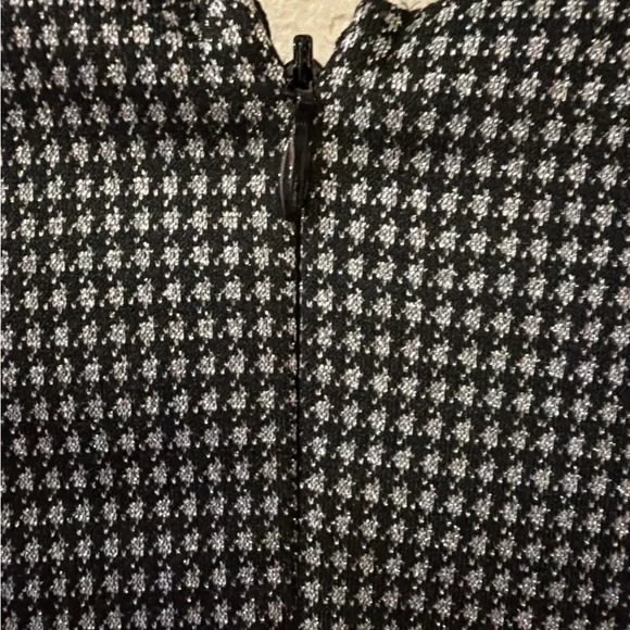 Lane Bryant Black and Shimmery Silver Dressy Holiday Jumpsuit wide legs - Picture 8 of 10